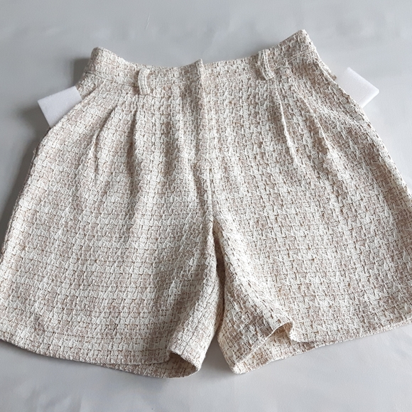 Anthropologie Avec Les Filles Tweed Pleated Shorts - Picture 2 of 15